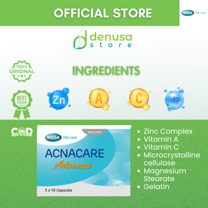 Mega Acnacare Advance Skin Health 30 Kapsul