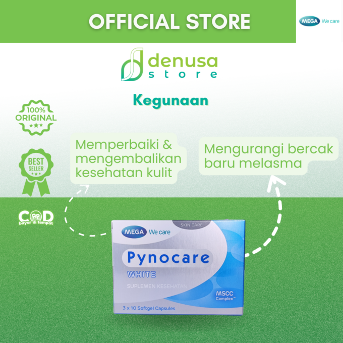 Mega Pynocare White Suplemen Makanan 30 Softgel Capsules