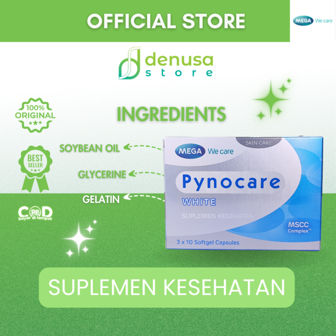 Mega Pynocare White Suplemen Makanan 30 Softgel Capsules