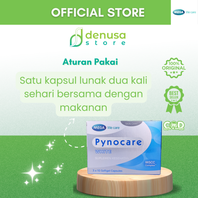 Mega Pynocare White Suplemen Makanan 30 Softgel Capsules