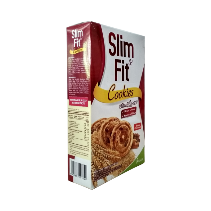 Kalbe Slim Fit Cookies Raisin Cinnamon 10x22gr ( 1 Kotak )