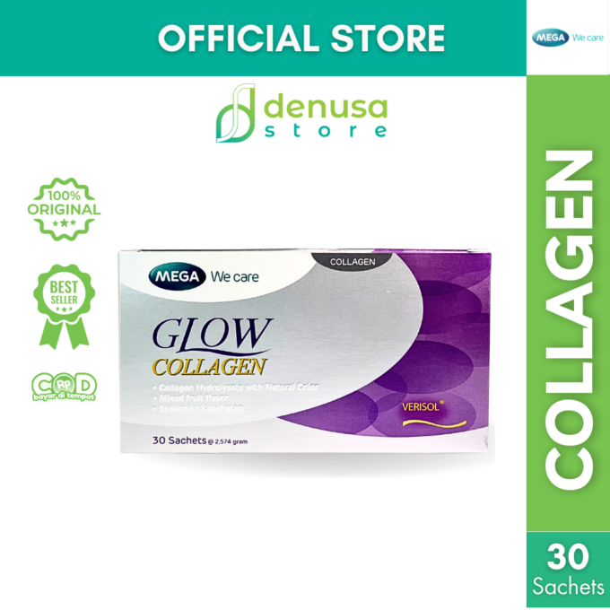 Mega Glow Collagen - Suplemen Makanan - 1 Kotak - 30 Sachet