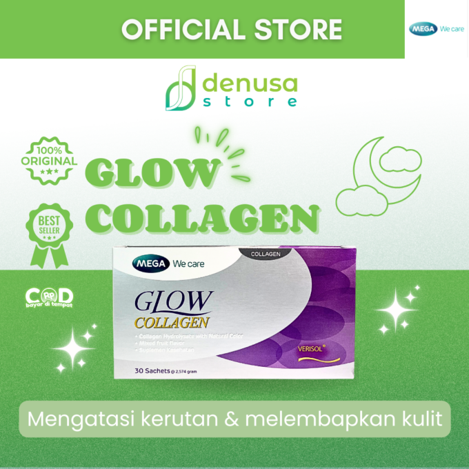 Mega Glow Collagen - Suplemen Makanan - 1 Kotak - 30 Sachet