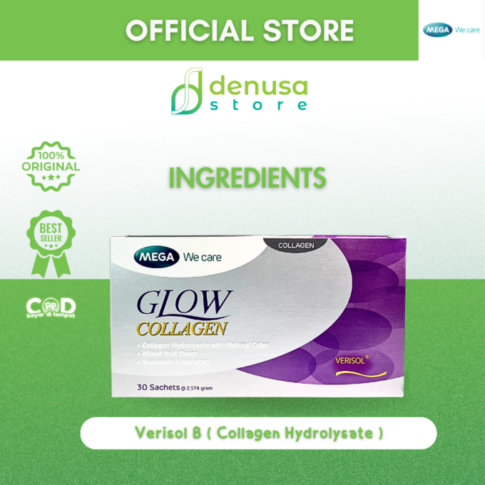 Mega Glow Collagen - Suplemen Makanan - 1 Kotak - 30 Sachet