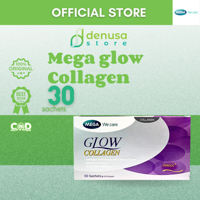 Mega Glow Collagen - Suplemen Makanan - 1 Kotak - 30 Sachet