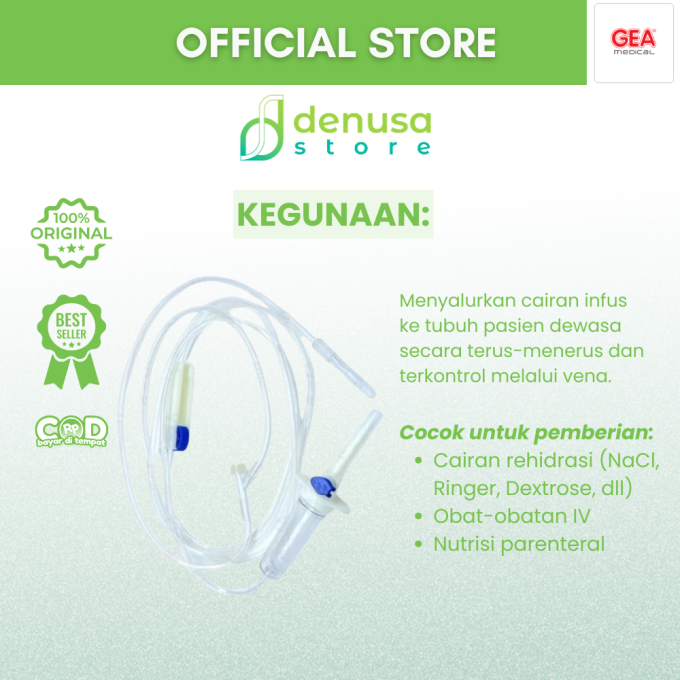 GEA Infusion Set Adult Infus Set Dewasa