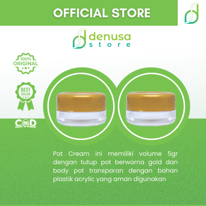 Pot Cream 5gr Gold Transparan