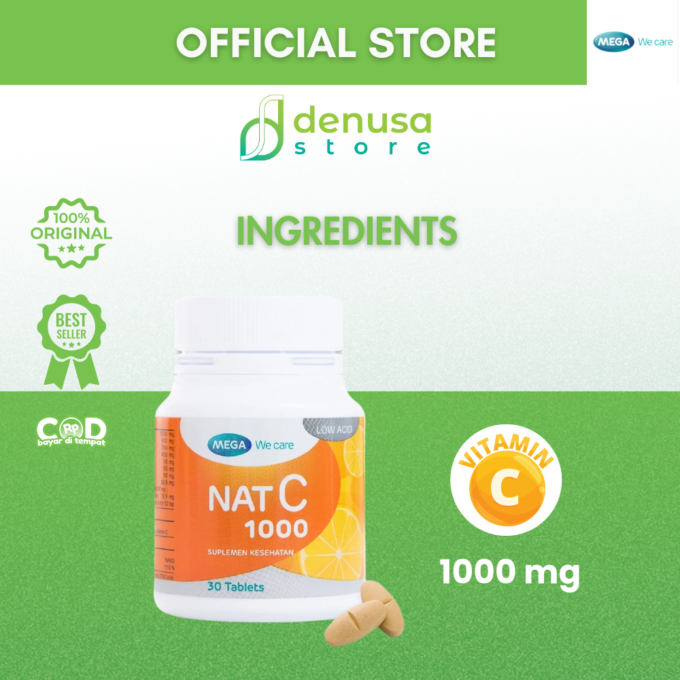 MEGA We Care Nat C 1000 Suplemen Kesehatan 30 Tablet