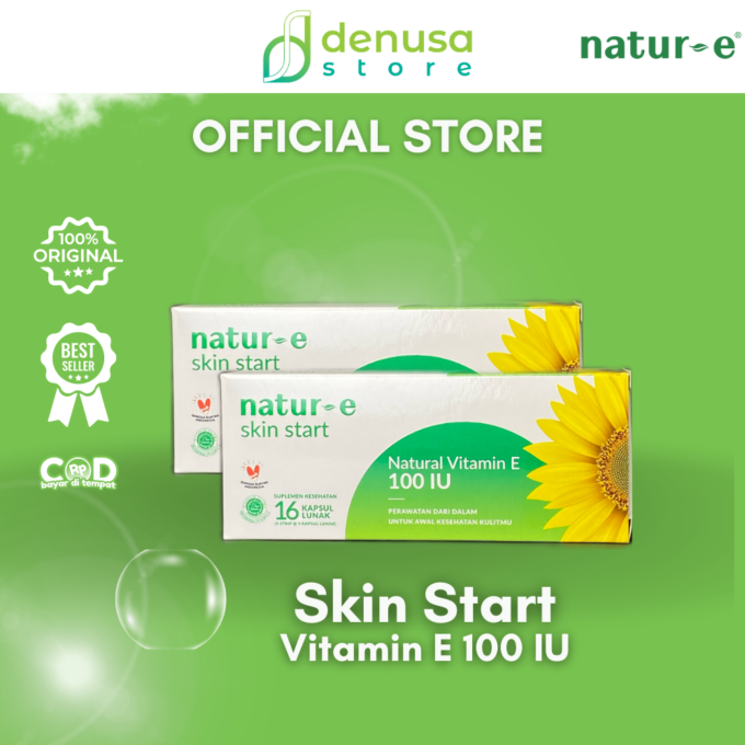 Natur-E Skin Start - Natural Vitamin E 100 IU - 1 Kotak - 16 Kapsul Lunak
