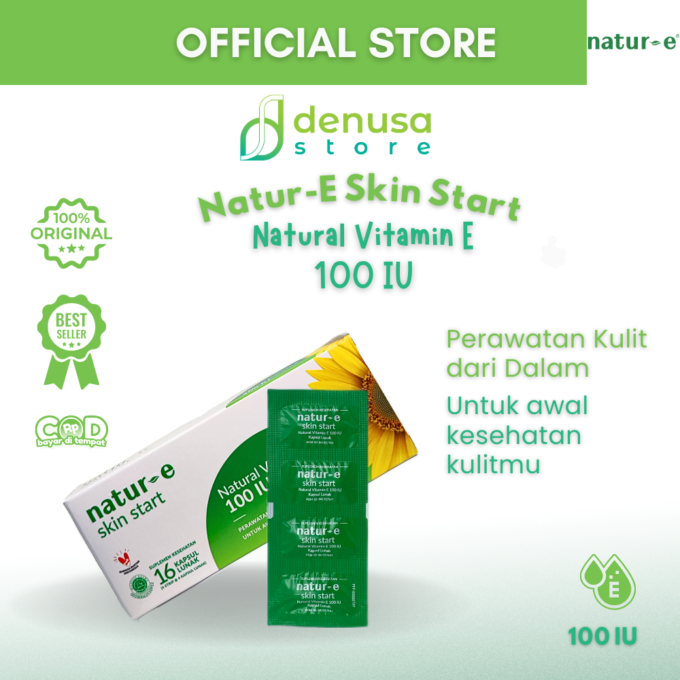 Natur-E Skin Start - Natural Vitamin E 100 IU - 1 Kotak - 16 Kapsul Lunak