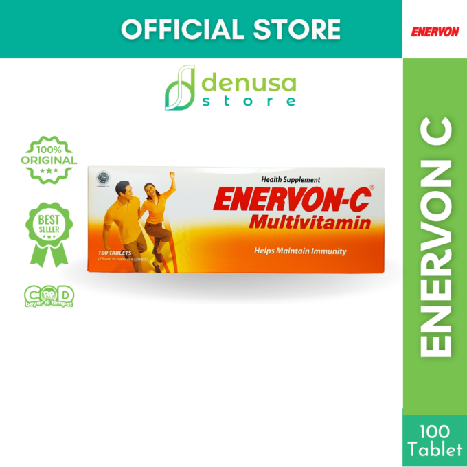 Enervon-C Vitamin C Multivitamin 1 Kotak 25 Strip 100 Tablet