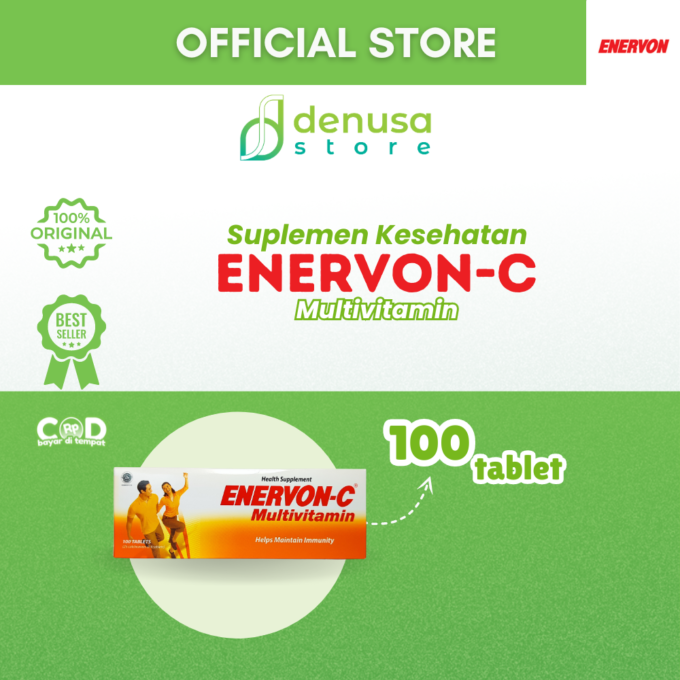 Enervon-C Vitamin C Multivitamin 1 Kotak 25 Strip 100 Tablet