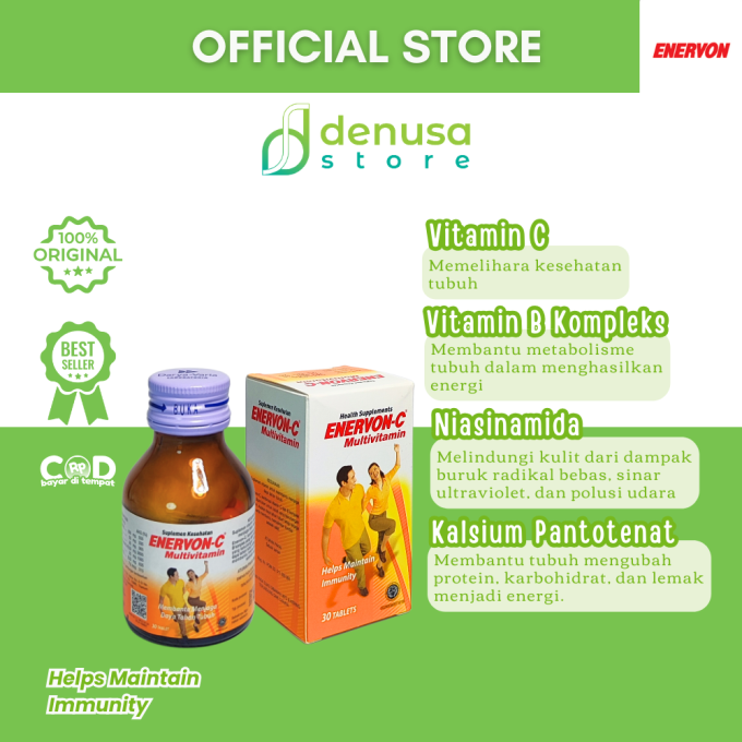 Enervon-C Vitamin C Multivitamin 1 Botol 30 Tablet