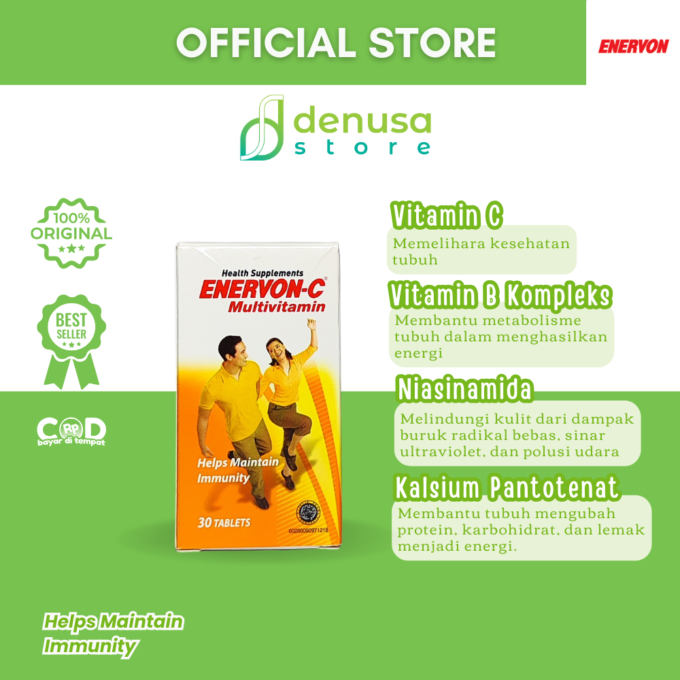 Enervon-C Vitamin C Multivitamin 1 Botol 30 Tablet