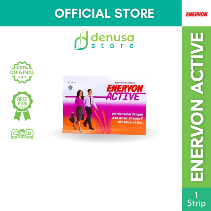 Enervon Active Vitamin C Multivitamin B Kompleks 1 Strip 4 Tablet