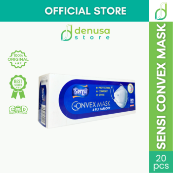 Sensi Convex Mask 4Ply Earloop Masker Wajah 1 Kotak isi 20pcs Red