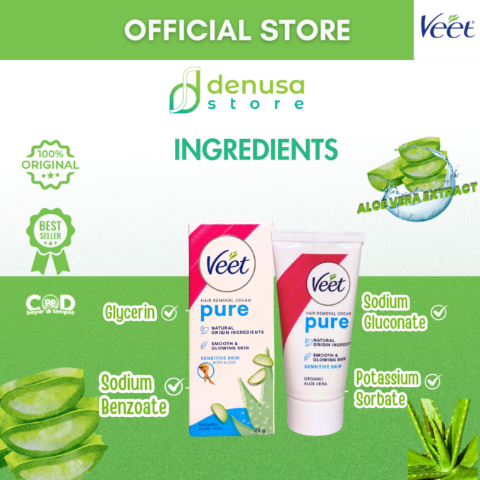 Veet Hair Removal Cream Kulit Sensitif 25gr