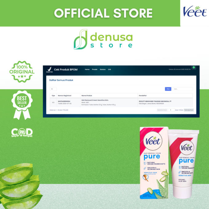 Veet Hair Removal Cream Kulit Sensitif 25gr