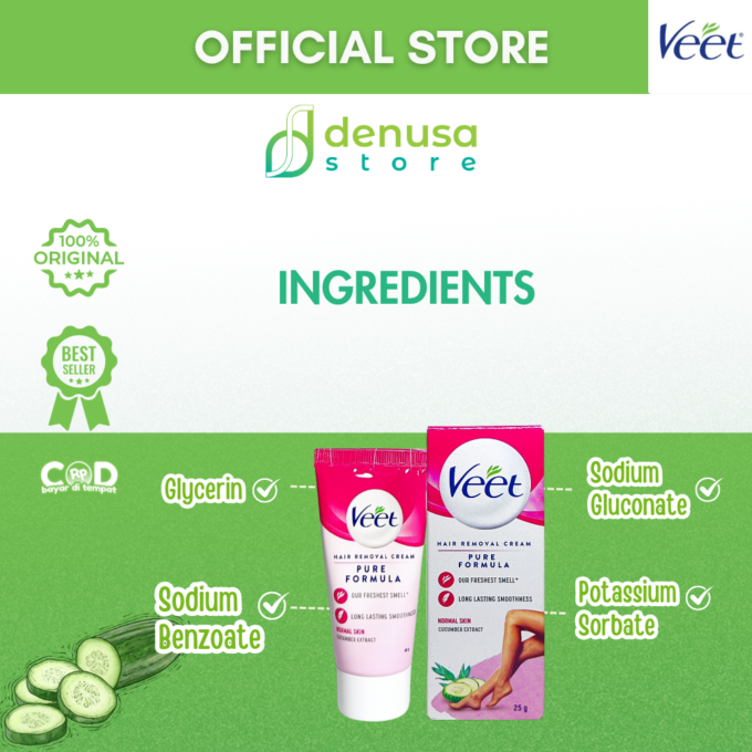 Veet Hair Removal Cream - Kulit Normal - 25gr