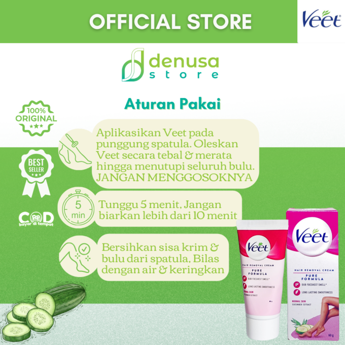 Veet Hair Removal Cream - Kulit Normal - 60gr