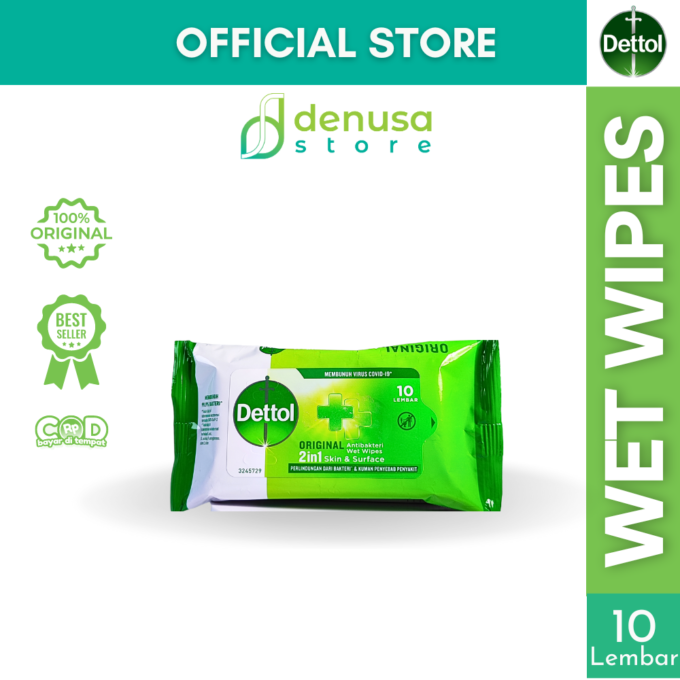 Dettol Wet Wipes - Original - Isi 10 Lembar