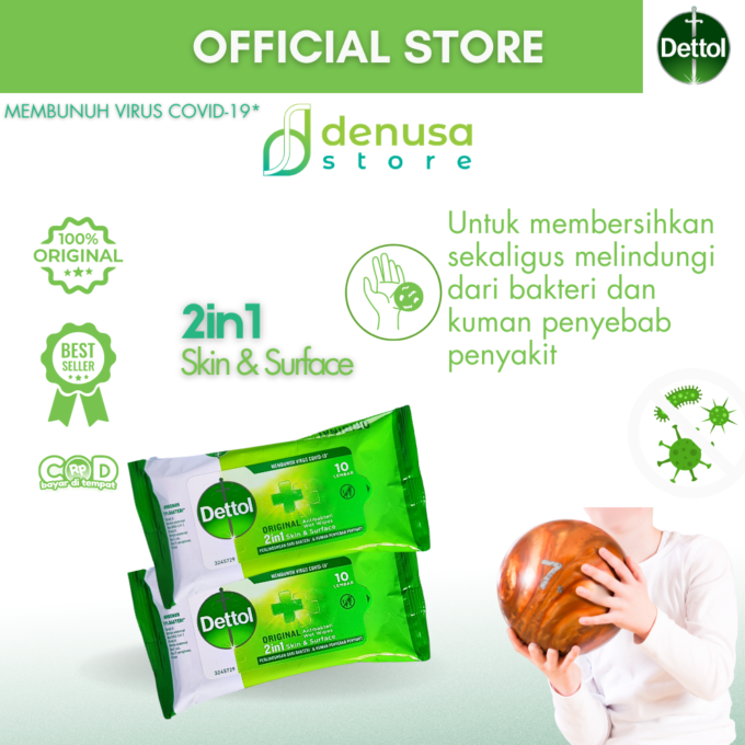 Dettol Wet Wipes - Original - Isi 10 Lembar