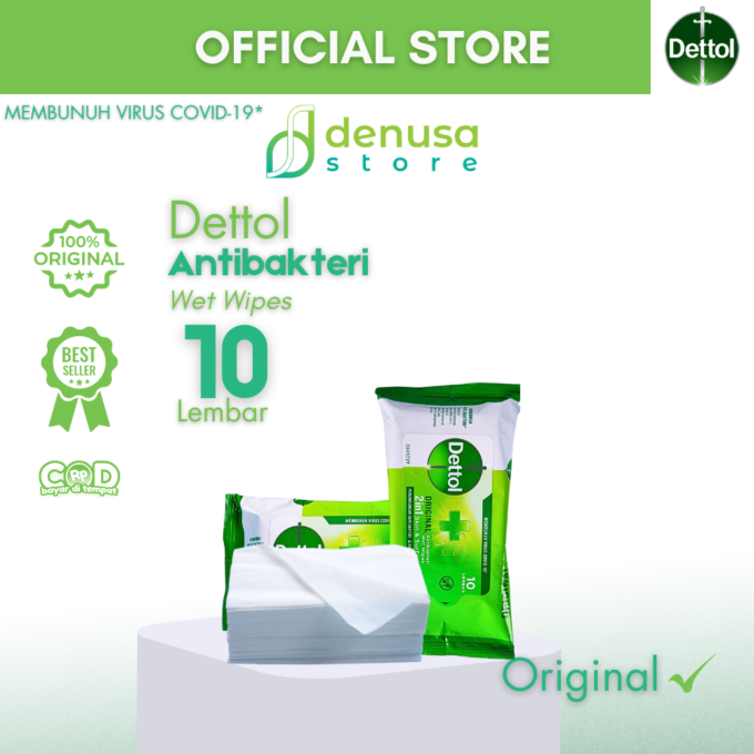 Dettol Wet Wipes - Original - Isi 10 Lembar