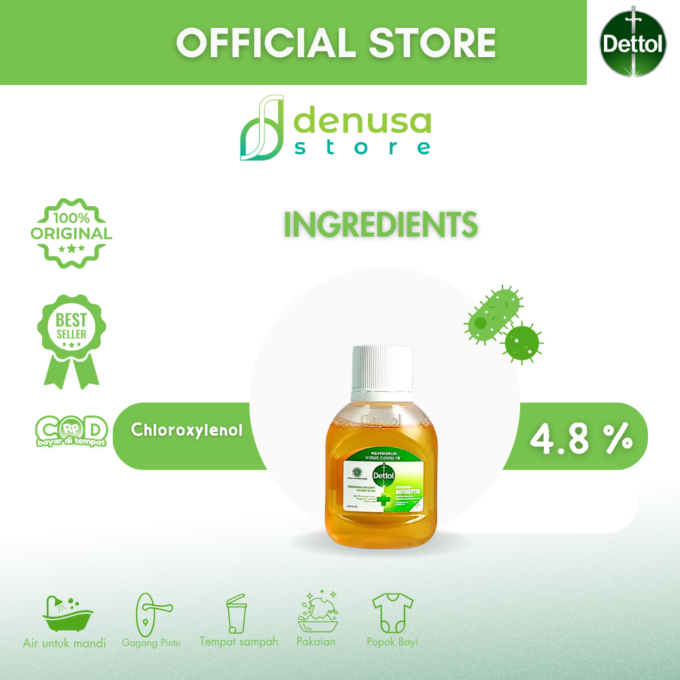 Dettol Antiseptic Liquid - Antiseptik Cair - Botol 45ml