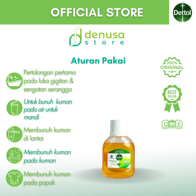 Dettol Antiseptic Liquid - Antiseptik Cair - Botol 45ml