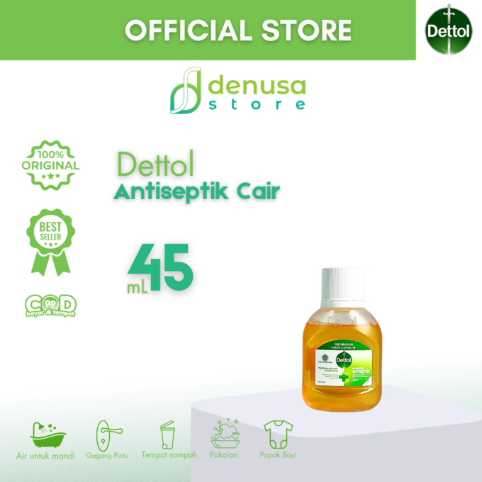 Dettol Antiseptic Liquid - Antiseptik Cair - Botol 45ml