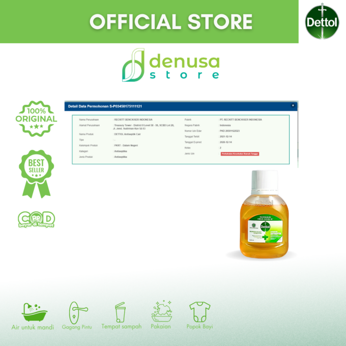 Dettol Antiseptic Liquid - Antiseptik Cair - Botol 45ml