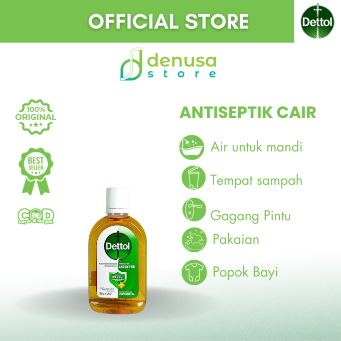 Dettol Antiseptic Liquid - Antiseptik Cair - Botol 95ml