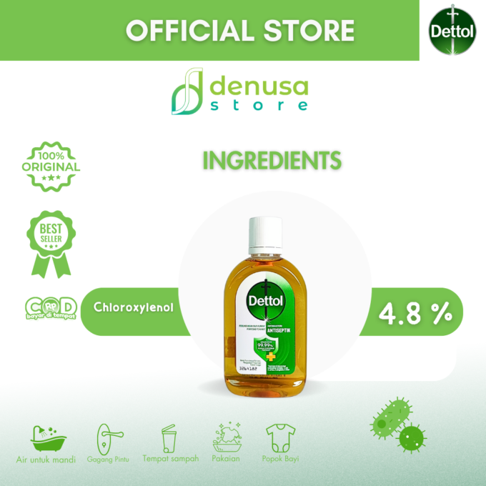 Dettol Antiseptic Liquid - Antiseptik Cair - Botol 95ml