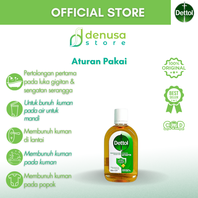 Dettol Antiseptic Liquid - Antiseptik Cair - Botol 95ml