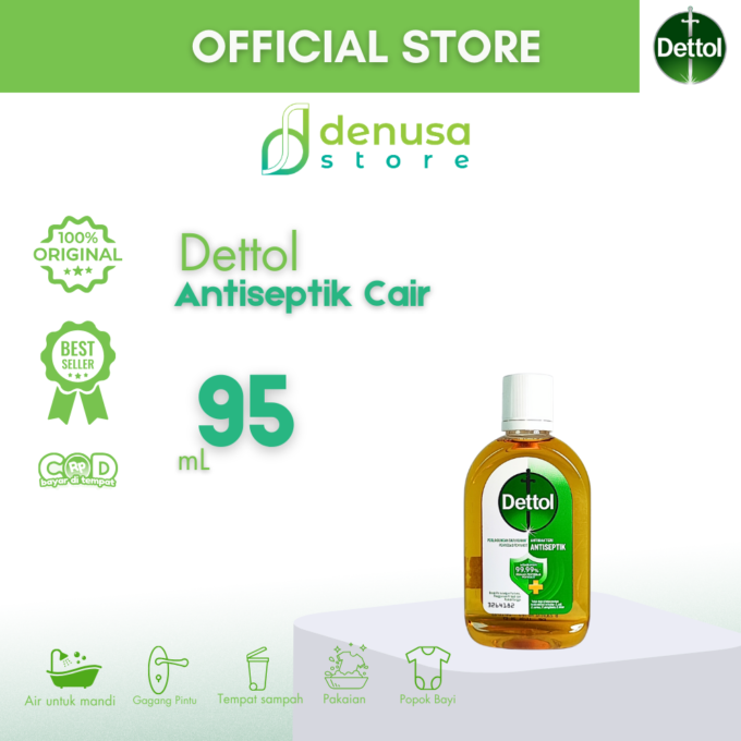 Dettol Antiseptic Liquid - Antiseptik Cair - Botol 95ml