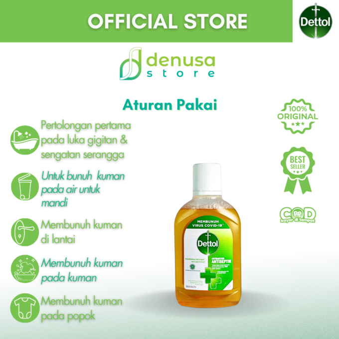 Dettol Antiseptic Liquid - Antiseptik Cair - Botol 245ml