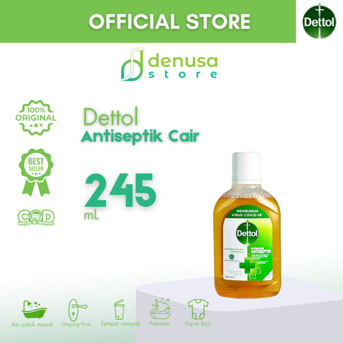 Dettol Antiseptic Liquid - Antiseptik Cair - Botol 245ml