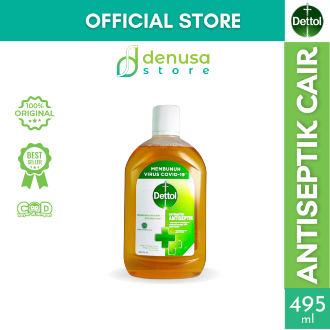 Dettol Antiseptic Liquid - Antiseptik Cair - Botol 495ml