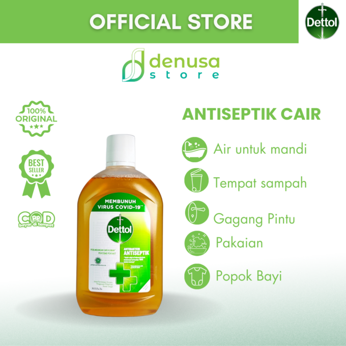 Dettol Antiseptic Liquid - Antiseptik Cair - Botol 495ml