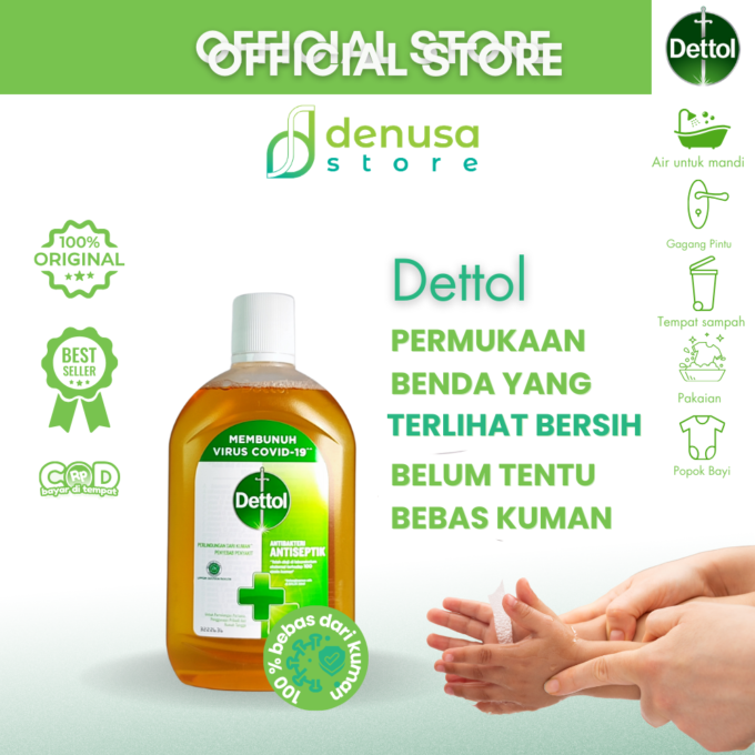 Dettol Antiseptic Liquid - Antiseptik Cair - Botol 495ml