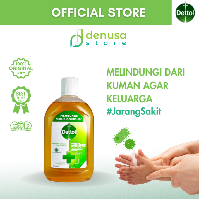 Dettol Antiseptic Liquid - Antiseptik Cair - Botol 495ml