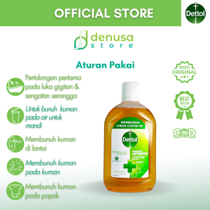 Dettol Antiseptic Liquid - Antiseptik Cair - Botol 495ml