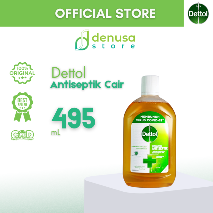 Dettol Antiseptic Liquid - Antiseptik Cair - Botol 495ml