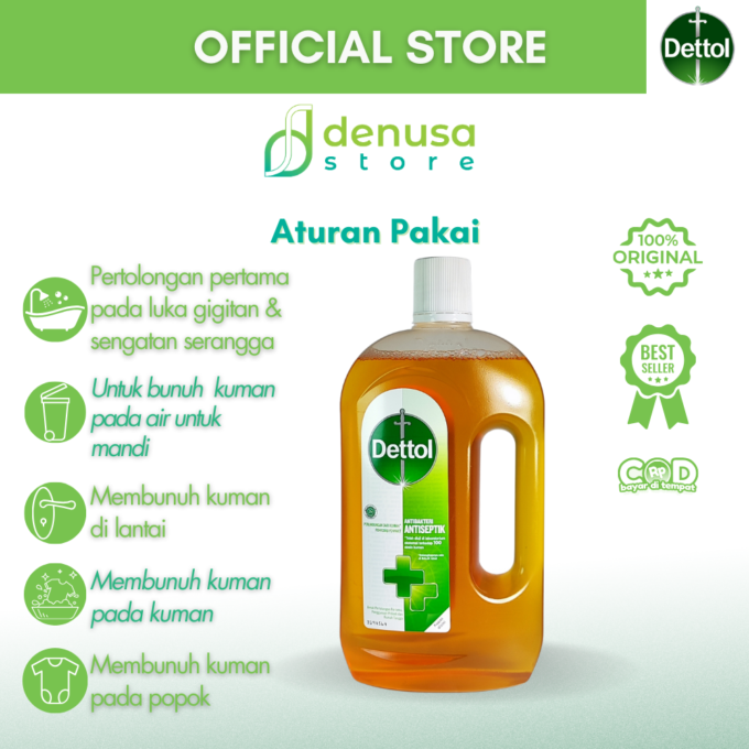 Dettol Antiseptic Liquid - Antiseptik Cair - Botol 750ml