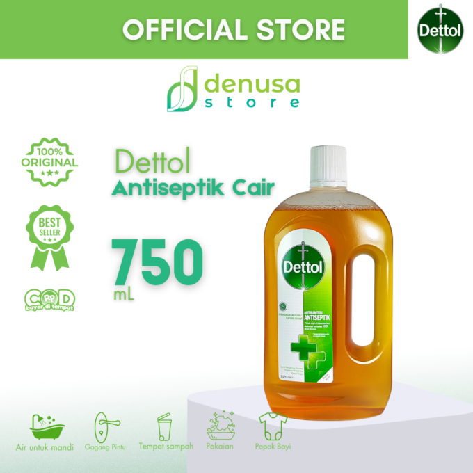 Dettol Antiseptic Liquid - Antiseptik Cair - Botol 750ml