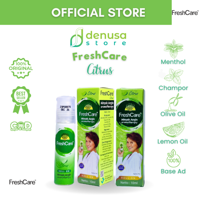 FreshCare - Minyak Angin Aromatherapy - Original / Citrus - Roll On 10ml