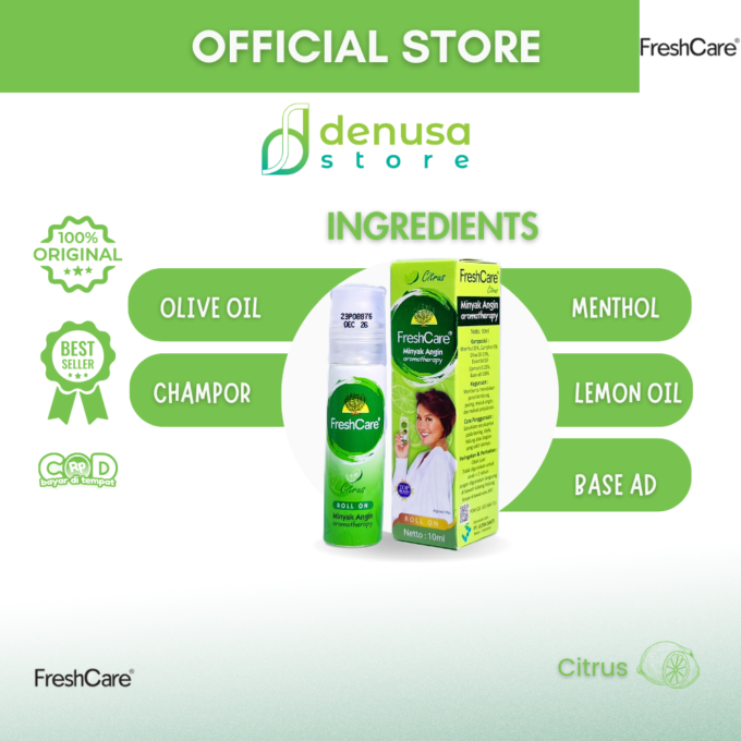 FreshCare - Minyak Angin Aromatherapy - Original / Citrus - Roll On 10ml