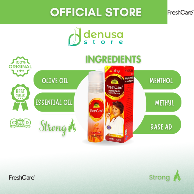 FreshCare - Minyak Angin Aromatherapy - Strong - Roll On 10ml