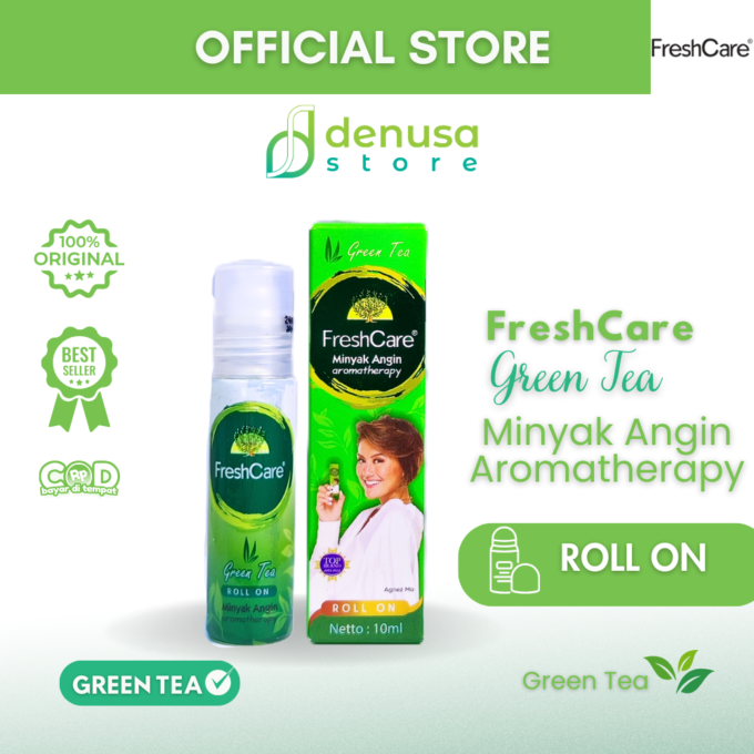 FreshCare - Minyak Angin Aromatherapy - Green Tea - Roll On 10ml