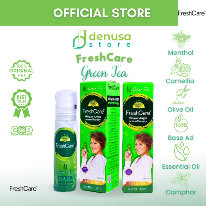 FreshCare - Minyak Angin Aromatherapy - Green Tea - Roll On 10ml